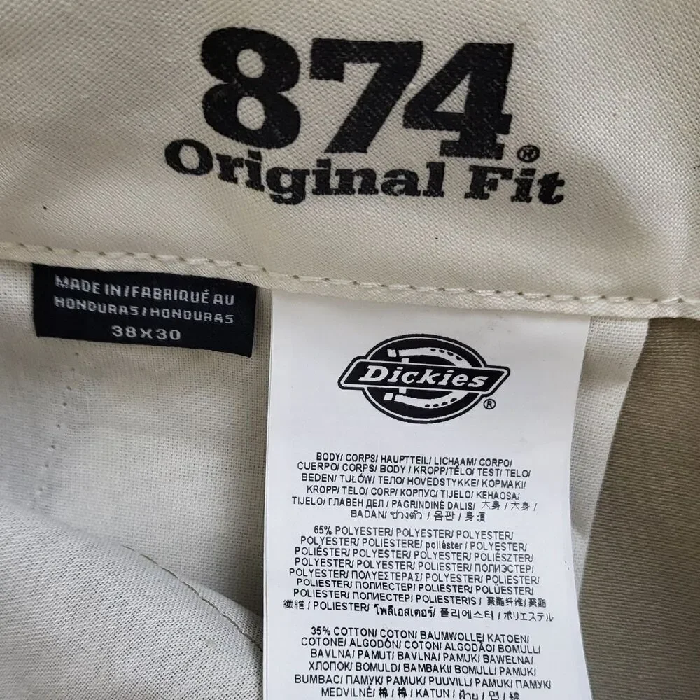 Dickies 874 Pants Original Classic Work School Skater Straight Leg Men's 38x30